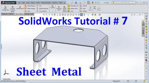 sheet metal in solidworks 2015|sheet metal modeling in solidworks.